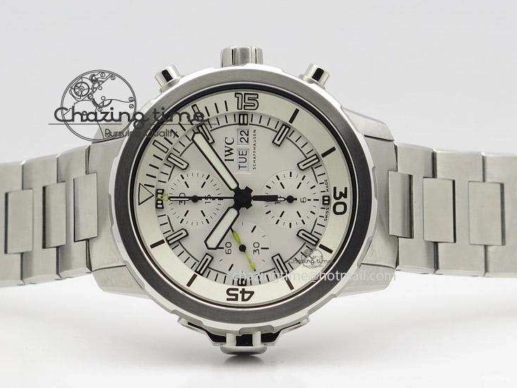 MIROTIME 0806 Versatile Aquatimer Chrono IW376803 V6F 1:1 Best Edition White Dial On SS Bracelet A 7359